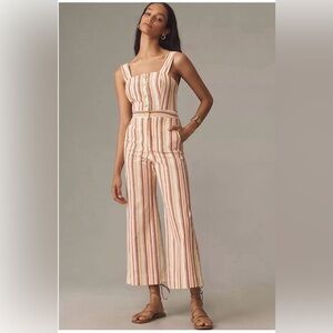 ✨Maeve (EUC) The Collette Orange Jumpsuit Stripe Stretchy Size 6✨